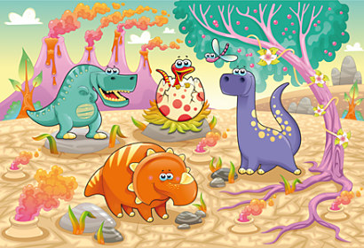 Fototapeta Happy Dinosaur Illustration 24234